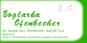 boglarka ofenbecher business card